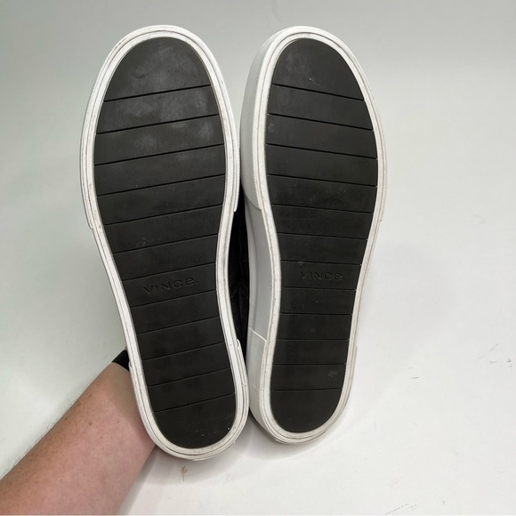 VINCE Smokey Grey Suede White Thick Chunky Platform Lace-up Sneakers Shoes - Picture 10 of 12